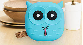 Power bank Сова 5000 маг з двома usb портами. Зовнішній портативний акумулятор для телефону (синій)