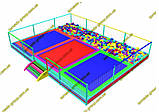 Батут джамп арена "міні Тріо" з поролоновою ямою, фото 2
