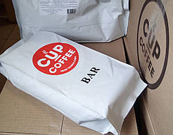 Кава в зернах "Cup-Coffee" BAR 1000 гр. (1 кг) Біла пачка з лого.