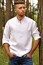 Чоловіча вишиванка Біла вишивка