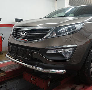 Кенгурник одинарний вус на Kia Sportage (2010-2015) Can Otomotiv