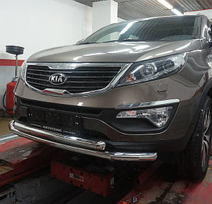Кенгурник подвійний вус на Kia Sportage (2010-2015) Can Otomotiv PRS