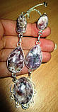 Срібне кольє з натуральним чаровитом "Ацтеки", фото 2