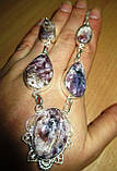 Срібне кольє з натуральним чаровитом "Ацтеки", фото 4