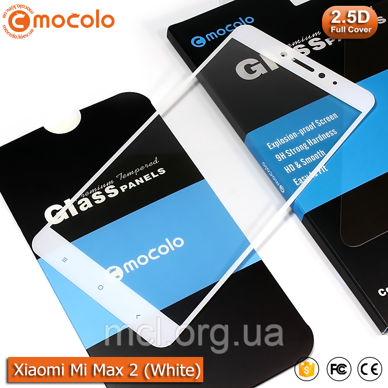 Захисне скло Mocolo Xiaomi Mi Max 2 Full cover (White)