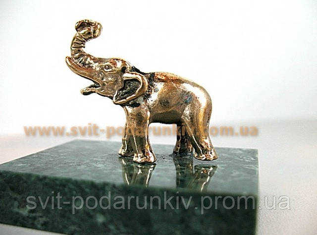 Статуетка бронзовий Слон, сувенір на щастя