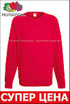 Реглан чоловічий червоний светр легкий Lightweight raglan sweat Fruit of the Loom, 2XL 48, фото 7