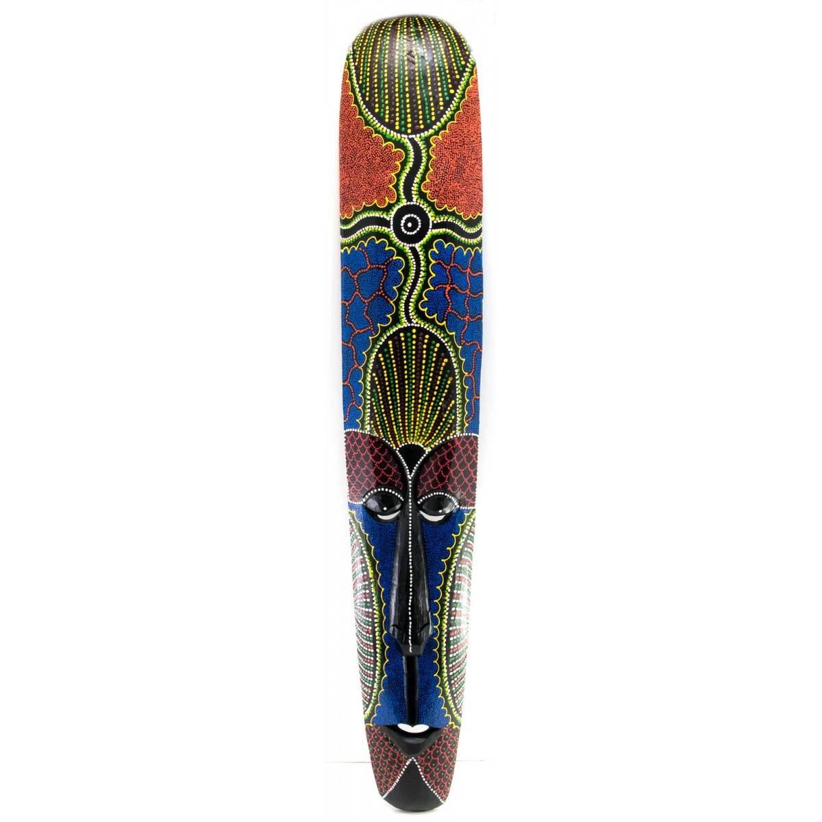 Маска на стіну з дерева розписна, фото 1