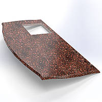 Гранітна стільниця з фігурним вирізом