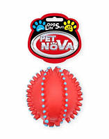 Игрушка для собак Мяч массажный Pet Nova 10.5 см красный