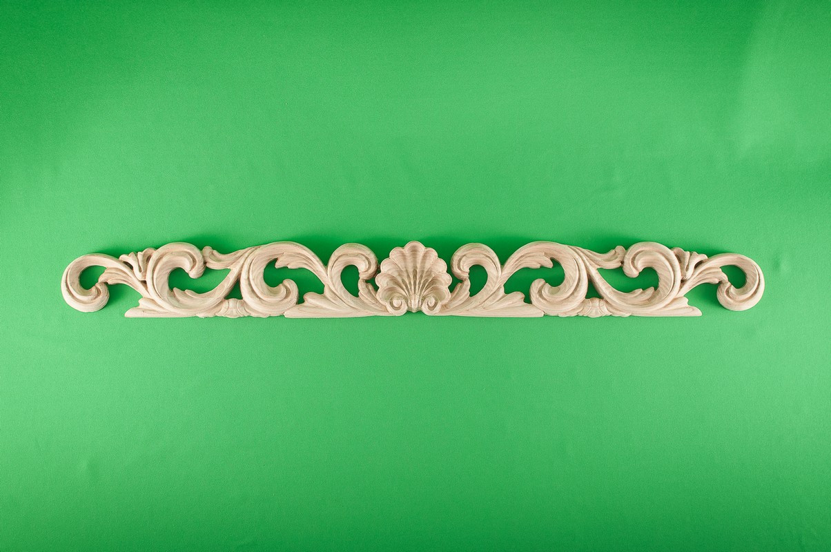 Дерев'яний різьблений декор для меблів/ Декор горизонтальний/ Код ДГ7, фото 1