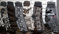 Мужские теплые носки из овечьей шерсти разные расцветки