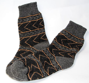 Чоловічі шкарпетки з овечої вовни темно-сірі