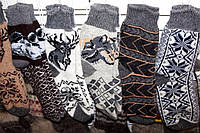 Мужские зимние носки из овечьей шерсти - разные цвета