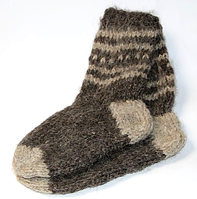 Мужские носки из собачьей шерсти серого цвета
