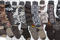 Мужские теплые зимние носки из овечьей шерсти разные цвета