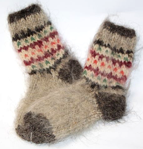 Зимові чоловічі шкарпетки з собачої шерсті