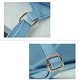 Рюкзак для дівчаток, дівчат з вушками з еко шкіри (сріблястий), фото 8