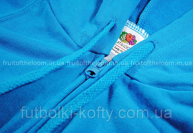 Ультрамариновая женская лёгкая толстовка с капюшоном