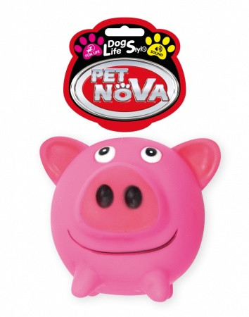 Іграшка для собак Свинка Pet кругла Nova 10 см
