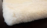 Шикарьйний коричнево білий теплий хутряний довговічний килим із найм'якшого хутра Альпакі, фото 4