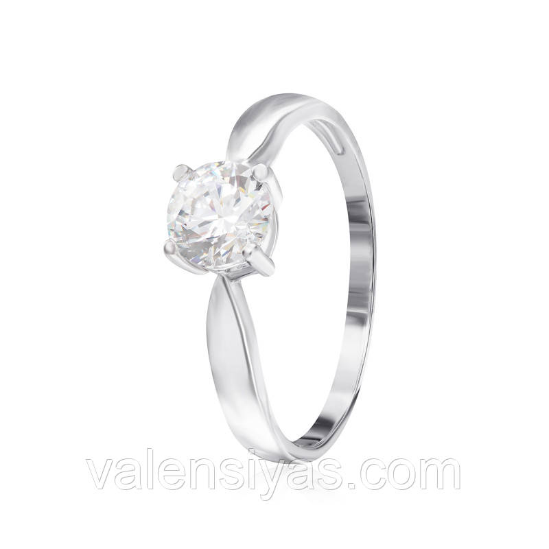 Срібне кільце з цирконієм SWAROVSKI ZIRCONIA К2С/455