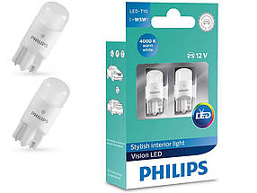 Світлодіодні лампи Philips 4000K W5W T10