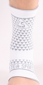 Голеностоп еластичний LIGA SPORT пара білий, фото 1