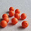 12мм (помаранчева) кругла, силіконова намистина, фото 2