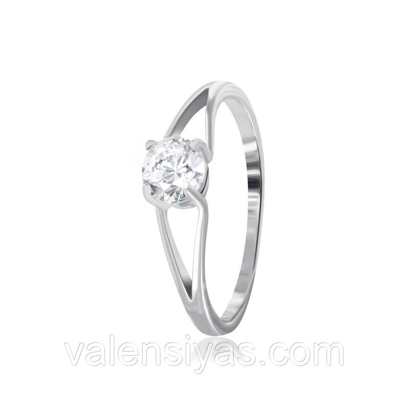Срібне кільце з цирконієм SWAROVSKI ZIRCONIA К2С/839
