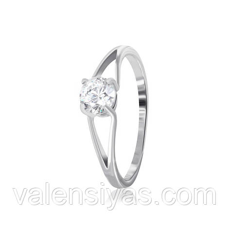 Срібне кільце з цирконієм SWAROVSKI ZIRCONIA К2С/839, фото 1