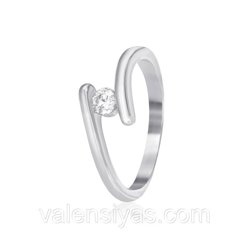 Срібне кільце з цирконієм SWAROVSKI ZIRCONIA К2С/861