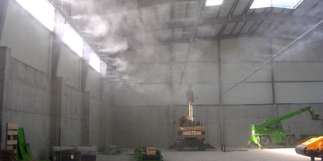 система туманоутворення для придушення пилу туманотвірних системи для запорошених помещений_площадок