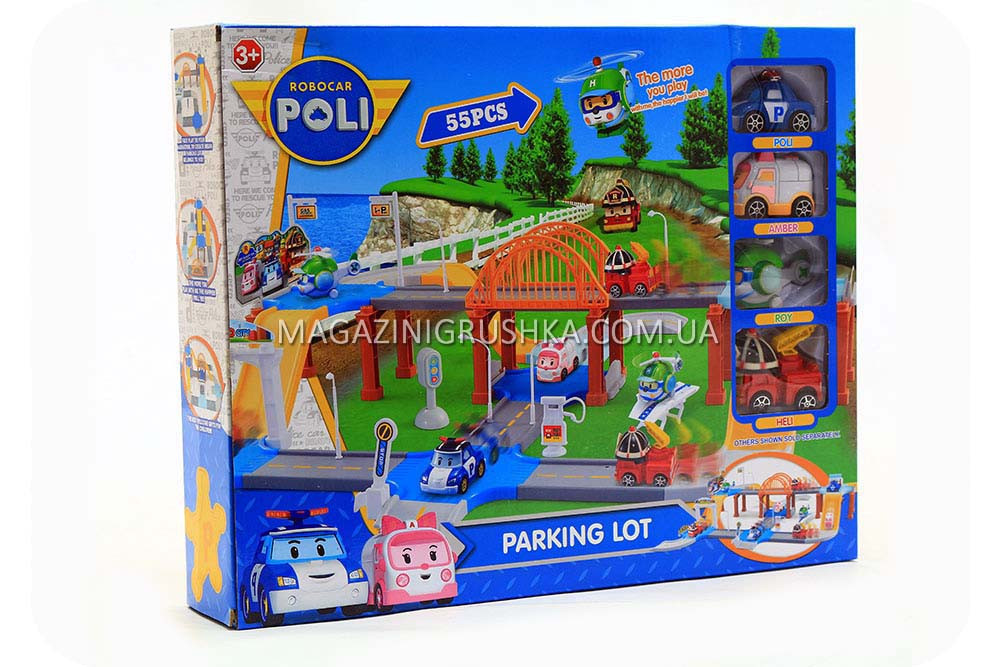Паркування-гараж іграшковий «Robocar Poli» - (4 машинки) XZ-323