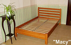 Ліжко двоспальне для спальні з масиву натурального дерева "Масу" від виробника, фото 3