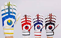 Рукавички воротарські із захисними вставками на пальцях FB-842: 3 кольори, розмір 8-9