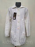 Кардиган білий на дівчаток 128,140,152 зріст, фото 2