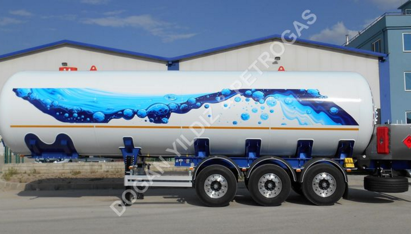Автоцистерна DOĞAN YILDIZ 45 M3 SEMI TRAILER LPG TANK ADR для перевезення газу, фото 1