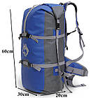 Рюкзак спортивний водонепроникний Jungle King 45L синій, фото 2