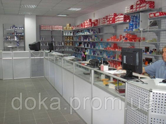 Прилавки з алюмінієвого профілю і скла Дніпропетровськ