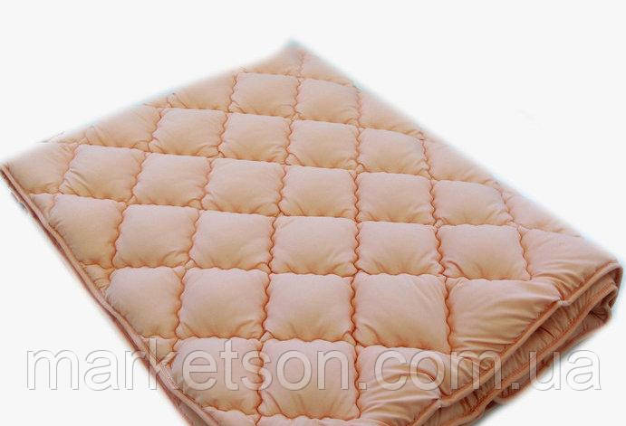 Зимова тепла ковдра 195*215. Холлофайбер. Персик.