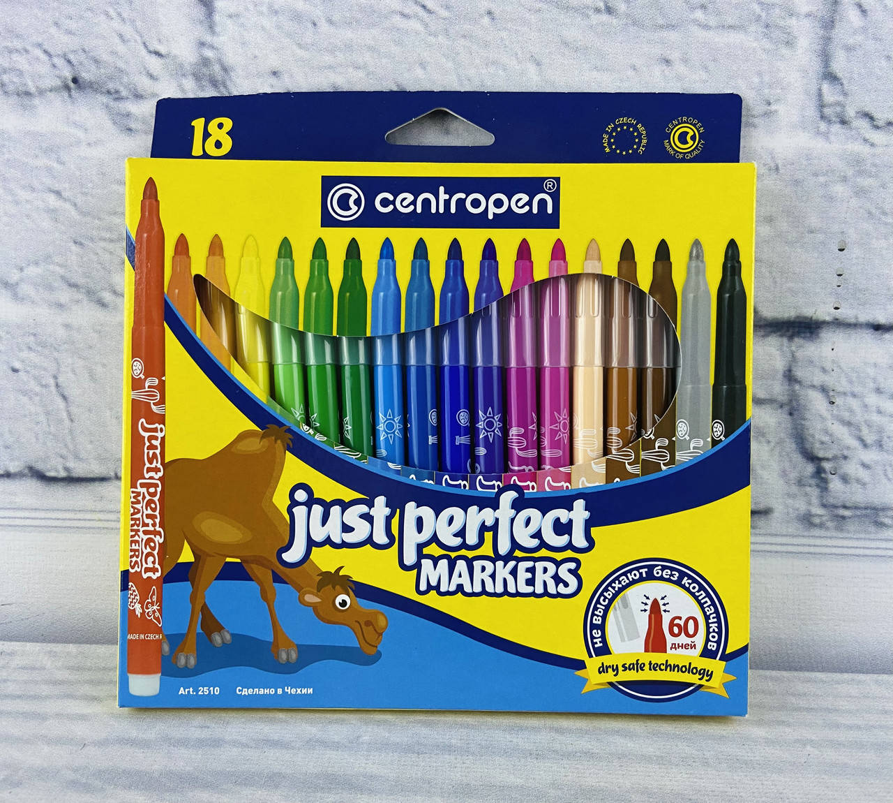 

Фломастеры 18 цв. №2510-18 Perfect trio 283Ф Centropen Чехия, Разные цвета