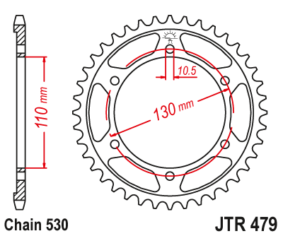 Задня зірка JT JTR479.46ZBK