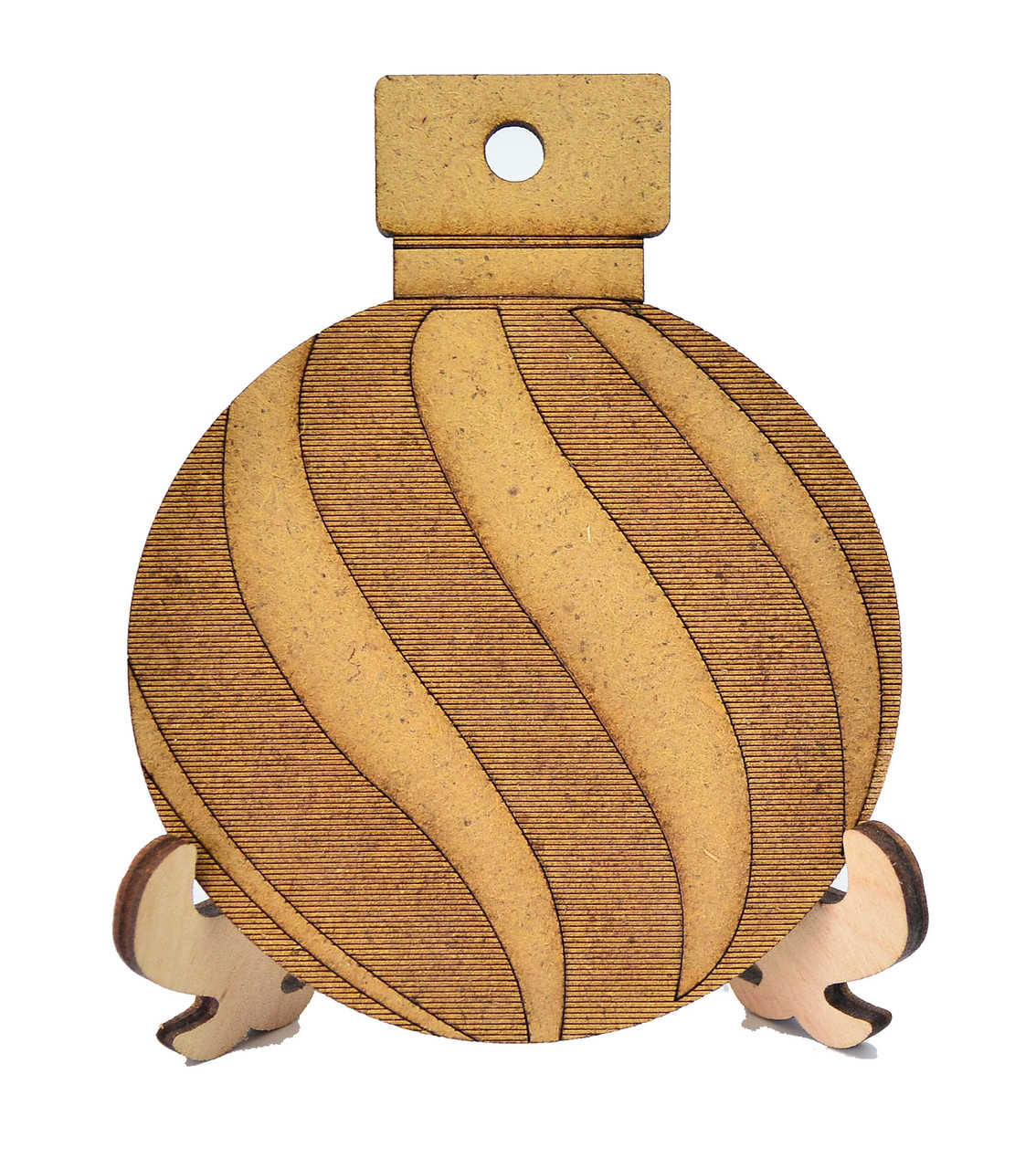 Дерев'яна новорічна іграшка заготівля з ДВП. Спіралька, фото 1