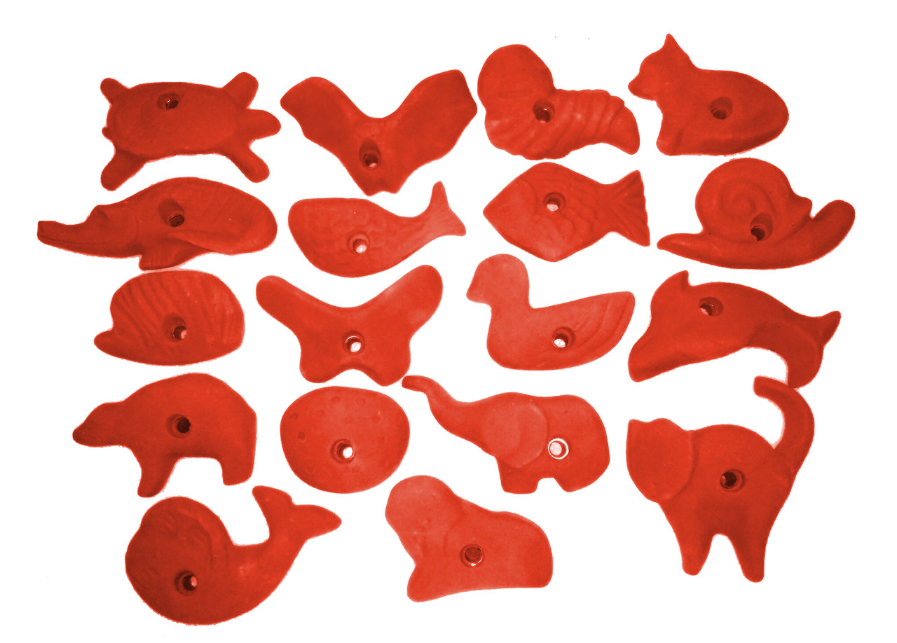 Зацепы для скалодрома Укркомпозит "Животные" цвет красный - фото 1 - id-p543890446
