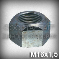 Гайка М16х1,5 ГОСТ 14727-69 (DIN 6330) зі сферою шестигранна оцинкована, фото 1