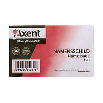 Бейдж горизонтальний, c кліпом і шпилькою, 90 * 57 мм, Axent, 4501-A, 07898