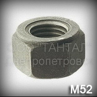 Гайка М52 сталь 25Х1МФ ГОСТ 10495-80 жароміцна для фланцевих сполук, фото 1