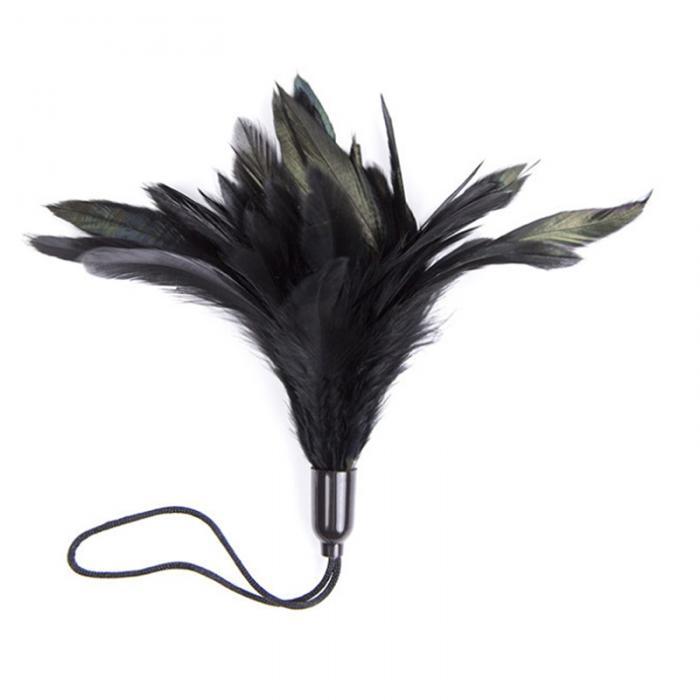 Щекоталка з пір’я чорна Feather Tickler для лоскотання і секс ігор