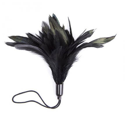 Щекоталка з пір’я чорна Feather Tickler для лоскотання і секс ігор, фото 1